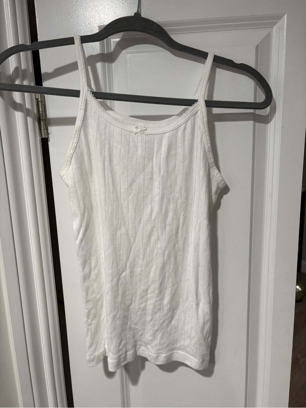 Women’s White Ribbed Tank Cami